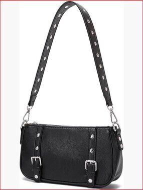 Y2K Studded Shoulder Bag Small Vegan Leather Purse